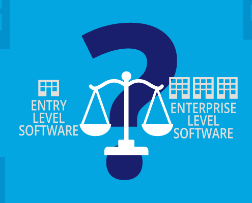 Choosing between entry-level and enterprise-level business systems.
