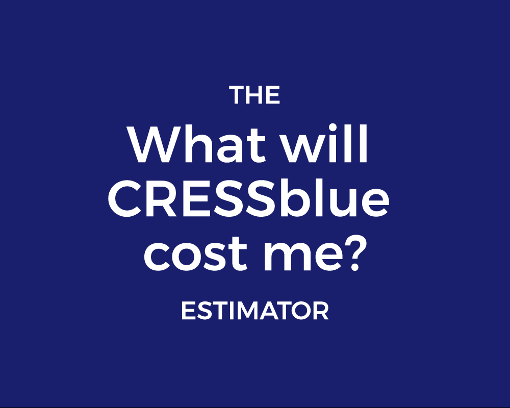 The "What Will CRESSblue Cost Me?" Estimator.