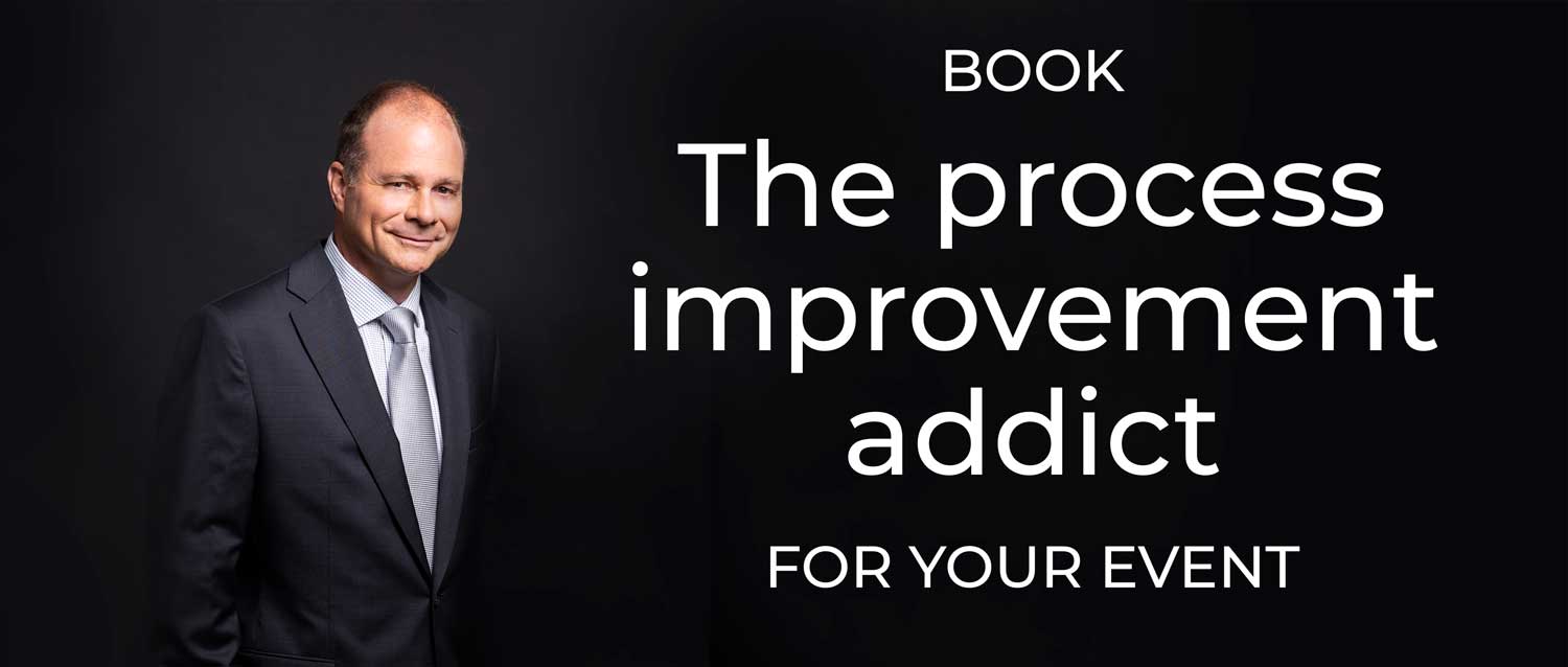 Book the process improvement addict for your property management event.