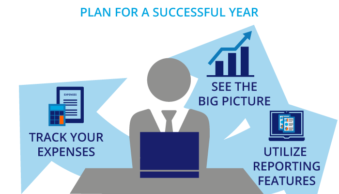 Plan for a successful year. Track expenses. See the big picture. Utilize reporting features.